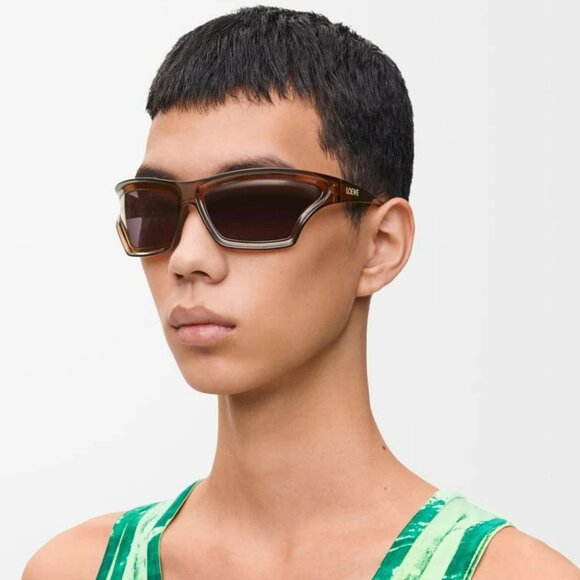 Loewe SIGNATURE Women Sunglasses Brown Grey Mask LW40143U 47A BRAND NEW - Picture 4 of 11